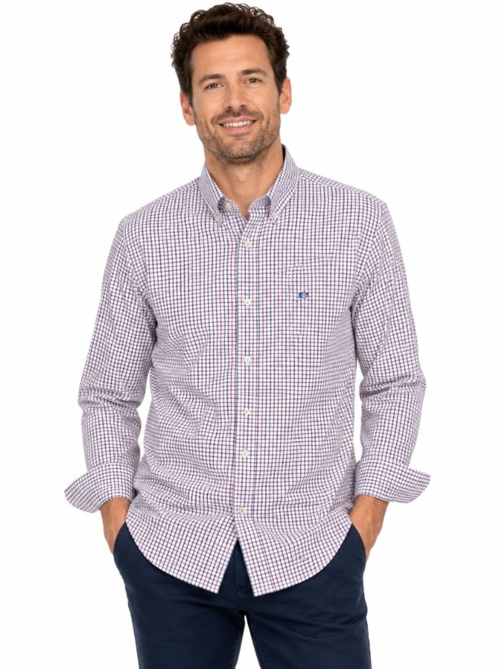 Southern Tide Mens Medium Plaid Button Up Shirt 100% Cotton Long Sleeve Preppy